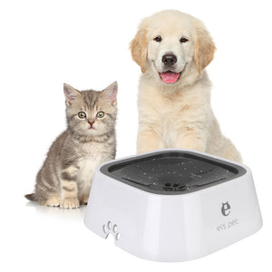 1.5L Cat Dog Water Bowl Carried Floating Bowl Anti-Overflow Slow Water Feeder Dispenser Pet Fountain ABS&PP Dog Supplies - Fuzzy Mellow